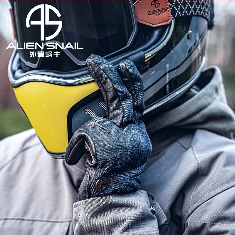 Alien Snail V6 motorkerékpáros kesztyű Cordura, TPR és importált báránybőrrel – tavasz–ősz stílus, ütközés elleni védelem