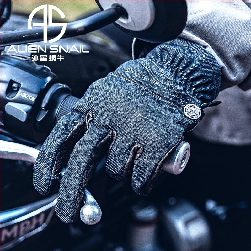 Alien Snail V6 motorkerékpáros kesztyű Cordura, TPR és importált báránybőrrel – tavasz–ősz stílus, ütközés elleni védelem