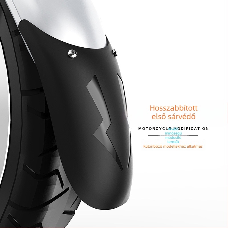 Hosszított első sárvédő motorkerékpárhoz — ABS • Super Mo • Fender • Univerzális kompatibilitás