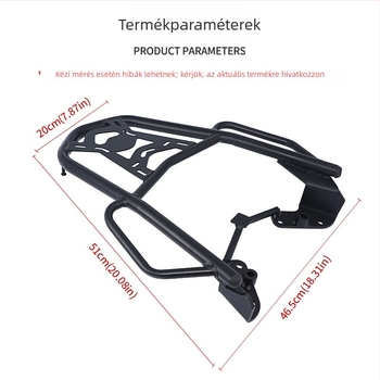 JS Hátsó csomagtartó alumínium ötvözetből Yamaha NMAX155 (2020–2024) - hátsó keret