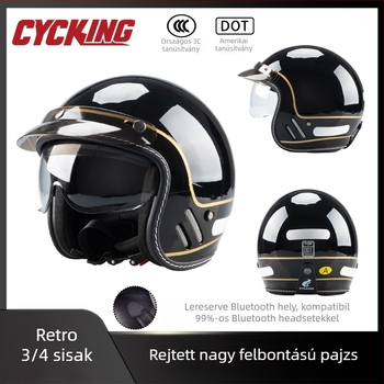 Evo 3/4 sisak motorkerékpárhoz - ABS, egész szezonos, megfelelő motorkerékpárok és elektromos robogók számára, 3C tanúsított (kód: 2025091105021949)