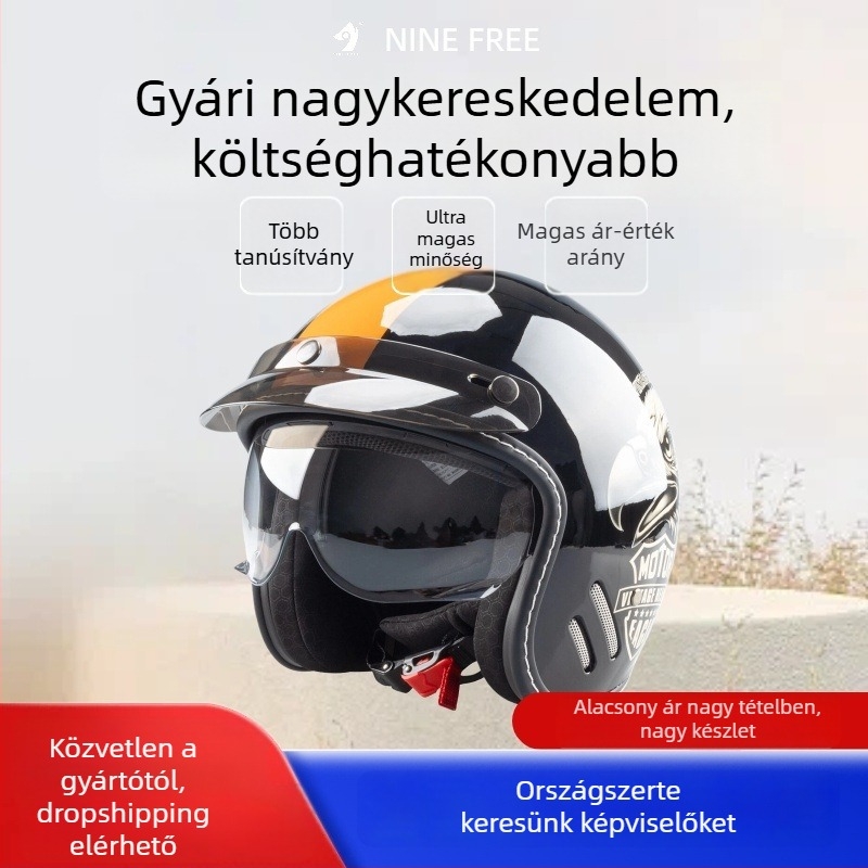 Evo 3/4 sisak motorkerékpárhoz - ABS, egész szezonos, megfelelő motorkerékpárok és elektromos robogók számára, 3C tanúsított (kód: 2025091105021949)