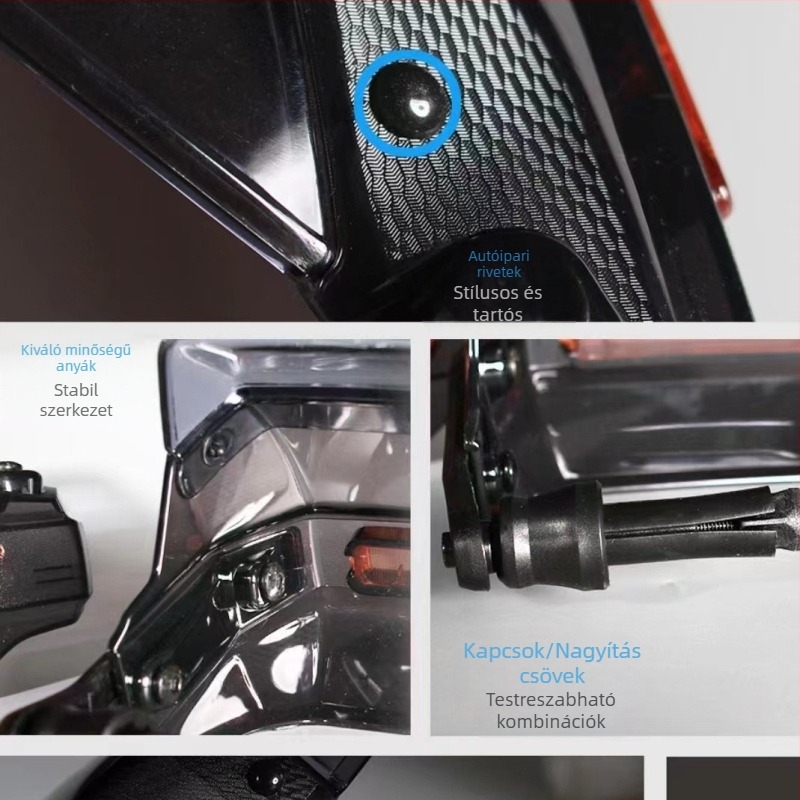 Motorkerékpár kormányvédő burkolat, univerzális kompatibilitás, PP/PC anyag