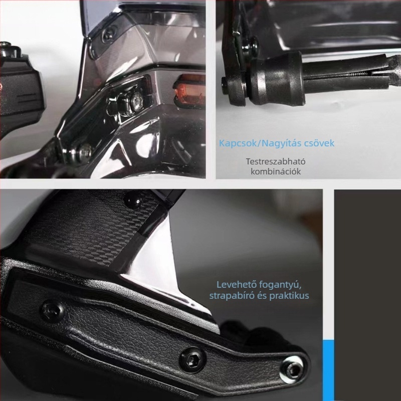 Motorkerékpár kormányvédő burkolat, univerzális kompatibilitás, PP/PC anyag