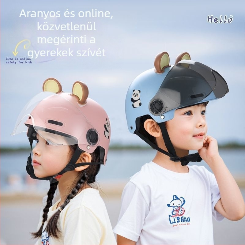Gyerekeknek szóló versenysisak, ABS+PC, 3C minősítés, nyári használatra, uniszex