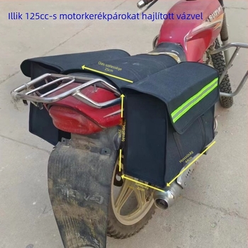 Xin Miao Vászon pannier elektromos kerékpárhoz – hátsó táska, tároló, Knight védőfelszerelés stílus