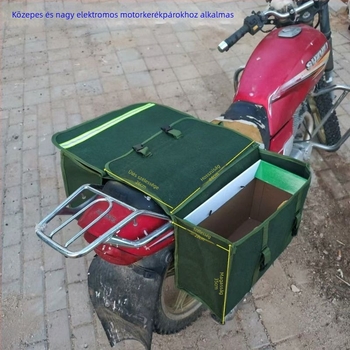 Xin Miao Vászon pannier elektromos kerékpárhoz – hátsó táska, tároló, Knight védőfelszerelés stílus