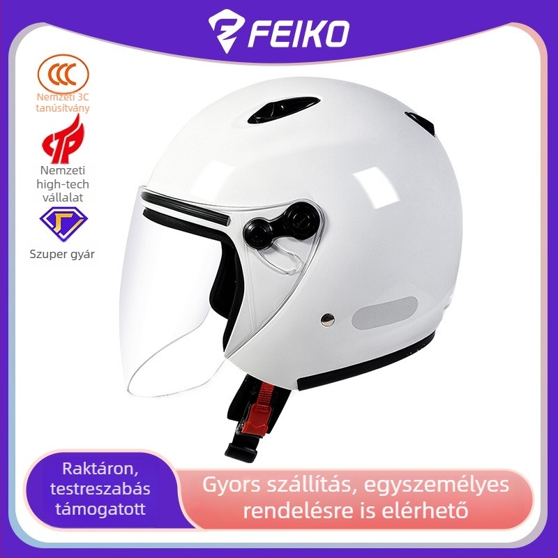 Feiko Bluetooth-integrált iFlytek intelligens hangvezérlésű motorkerékpár sisak, 3C tanúsítvány