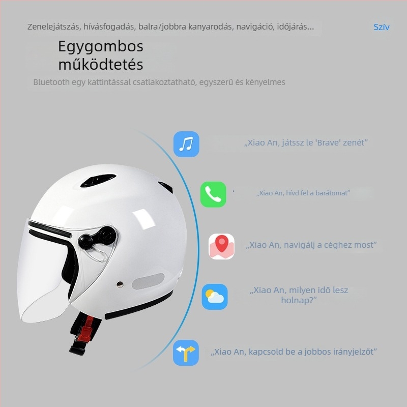 Feiko Bluetooth-integrált iFlytek intelligens hangvezérlésű motorkerékpár sisak, 3C tanúsítvány