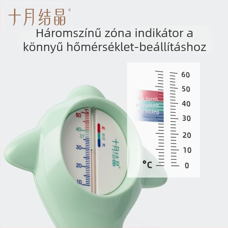 Hal formájú babafürdővíz-hőmérő – SH696, October Crystal
