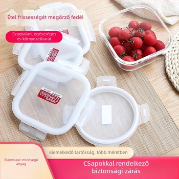 Yilan műanyag ebédes doboz zárható fedővel, frissesség megőrzése, modern egyszerű stílus