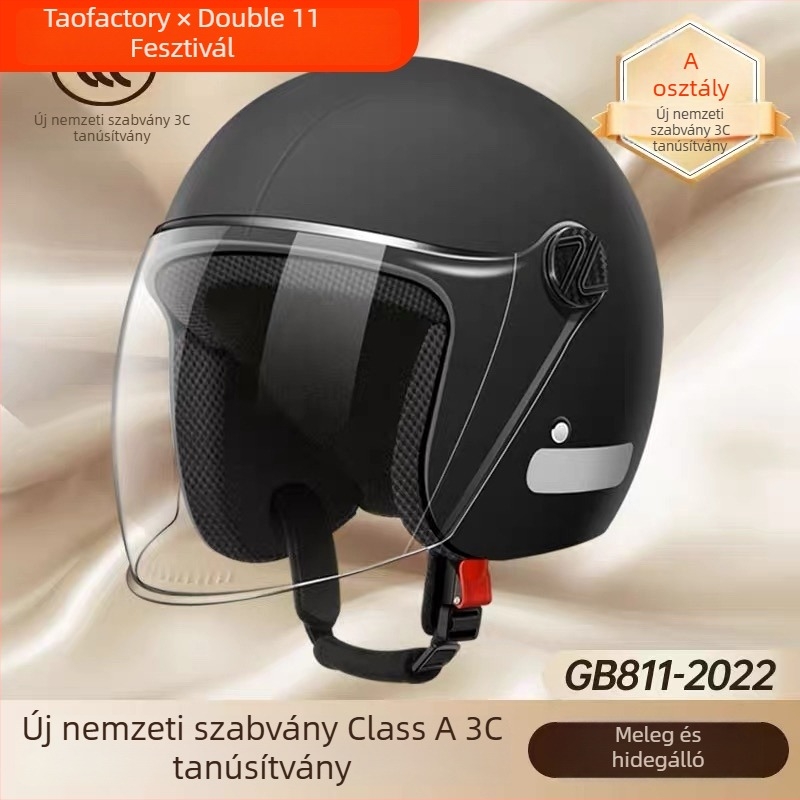 ABS 3/4 sisak felnőtteknek — 3C tanúsítvány, egész éves használatra elektromos motorkerékpárhoz