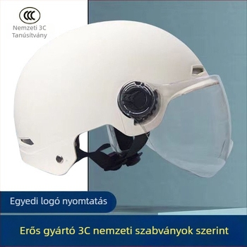 3C-tanúsítvánnyal rendelkező ABS fél sisak elektromos robogókhoz, uniszex, napvédő védelem, új nemzeti szabvány