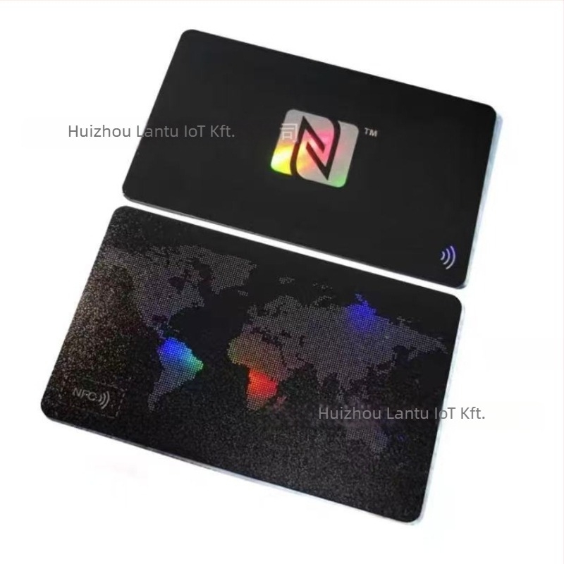 NFC/RFID okos névjegykártya, érintés nélküli, 144 bájt tárhely, 100000 törlési ciklus, -25°C–75°C működési hőmérséklet