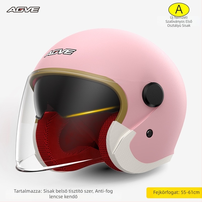 ABS 3/4 sisak motorkerékpárhoz – téli szélvédett és esőálló, anti-fog, uniszex felnőtteknek, 3C tanúsítvány