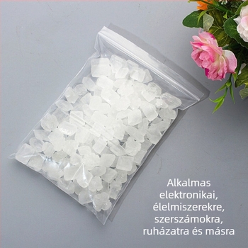 Átlátszó PE tasak cipzárral, élelmiszer- és mindennapi használatra