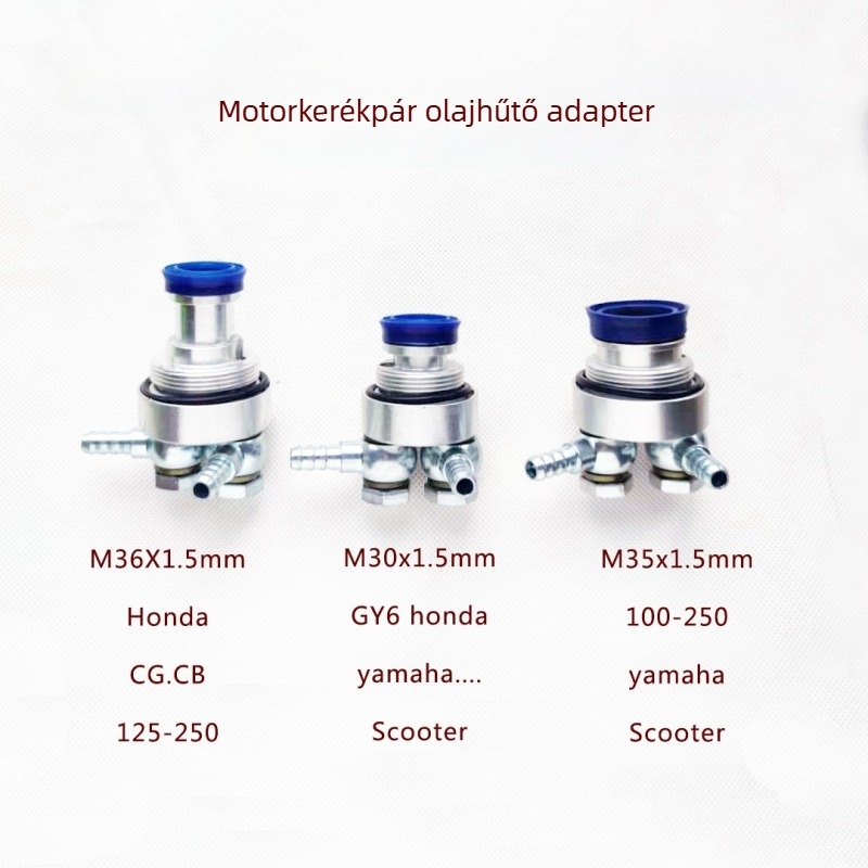 Motorkerékpár olajhűtő adapter Gy6 motorokhoz, keresztezett rögzítés CG CB125 150 200 250
