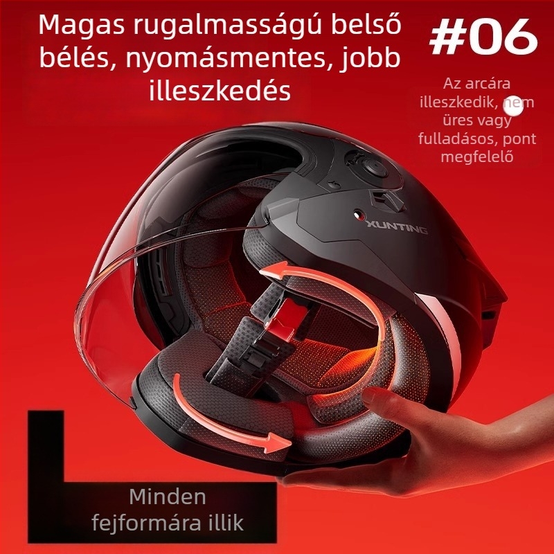 3/4 téli motorkerékpár sisak, ABS, 3C-tanúsítvány, elektromos járművekhez