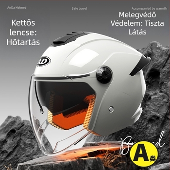 AD elektromos motorkerékpár sisak férfiaknak és nőknek, téli meleg, fél sisak elektromos kerékpárhoz, univerzális minden évszakra, 3C tanúsítvánnyal