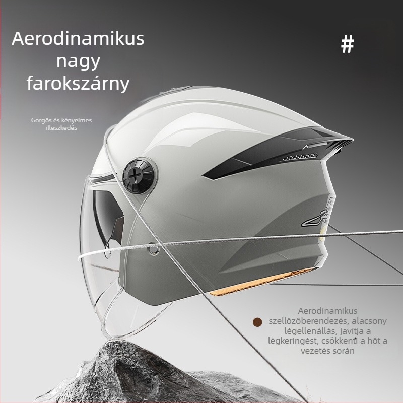 AD elektromos motorkerékpár sisak férfiaknak és nőknek, téli meleg, fél sisak elektromos kerékpárhoz, univerzális minden évszakra, 3C tanúsítvánnyal