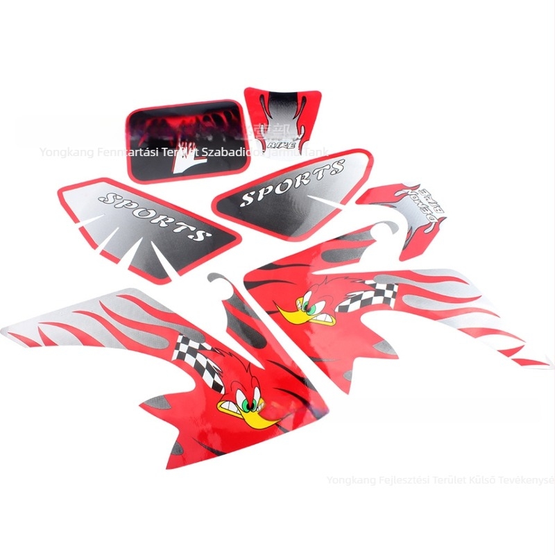 Honda CRF50 XR50-110cc terepmotorhoz teljes decálkészlet – csíkos grafika