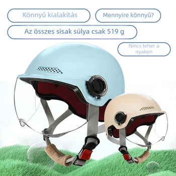 Elektromos motorkerékpár sisak, ABS, 3C tanúsítvány, fél sisak, felnőtteknek, minden évszak, ingázáshoz