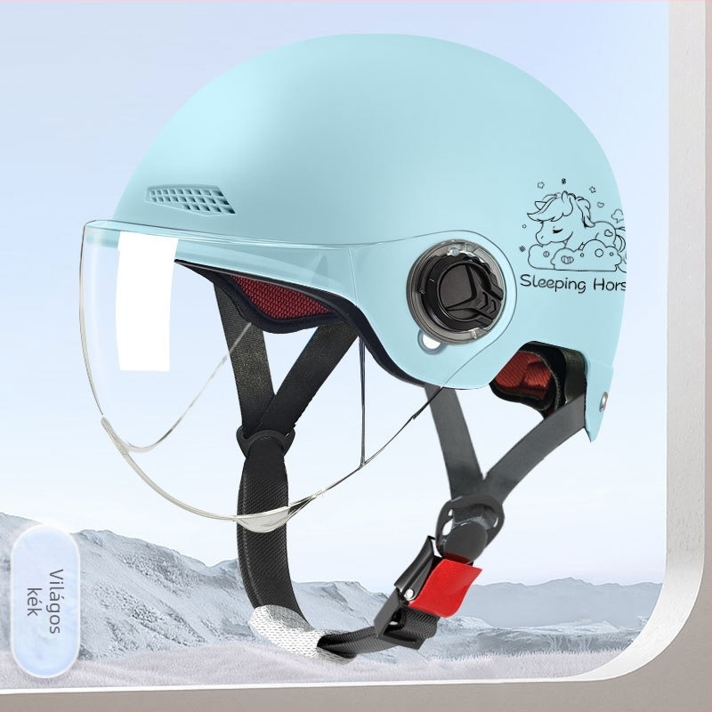 Elektromos motorkerékpár sisak, ABS, 3C tanúsítvány, fél sisak, felnőtteknek, minden évszak, ingázáshoz