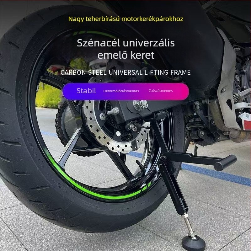 Motorkerékpár állvány — hátsó kerék rögzítő keret, univerzális a legtöbb motorkerékpárhoz, modell: konzultáljon az ügyfélszolgálattal