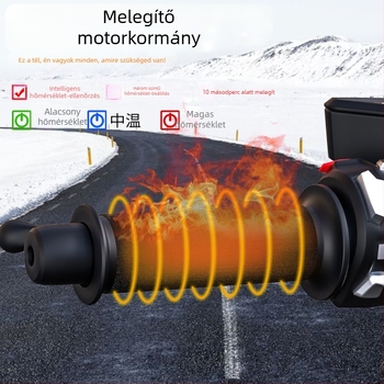 WUPP 12V vízálló Velcro-s fűthető motorkerékpár fogantyúvédő intelligens hőmérséklet-vezérléssel