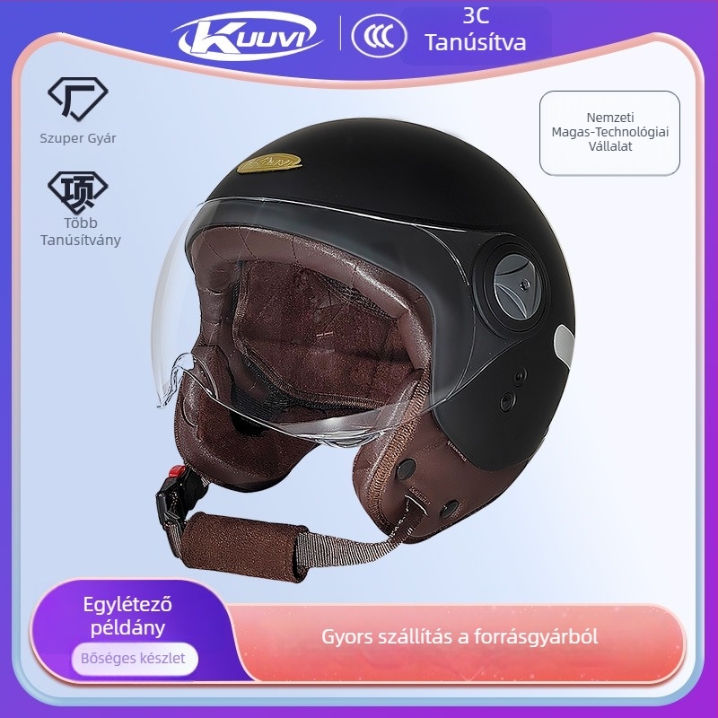 KUUVI ABS 3/4 sisak motorkerékpárhoz, 3C tanúsított, egész éves használatra