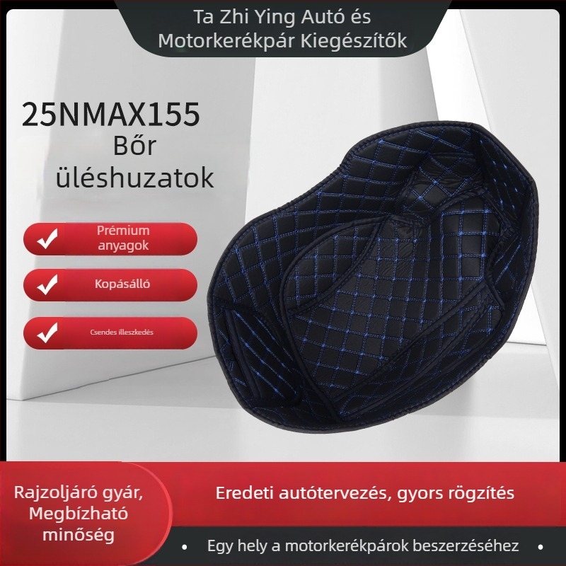 Yamaha NMAX 155-höz szabott motorkerékpár üléspárna kopásálló béléssel, méretek 55×25×20