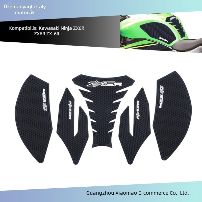 3D csúszásmentes üzemanyag-tank oldalsó matrica Kawasaki Ninja ZX6R ZX-6R (2019-2023)