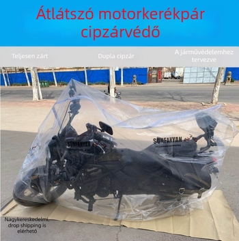 Átlátszó motorkerékpár-takaró beltéri használatra, vízálló és kopásálló, teljesen zárható