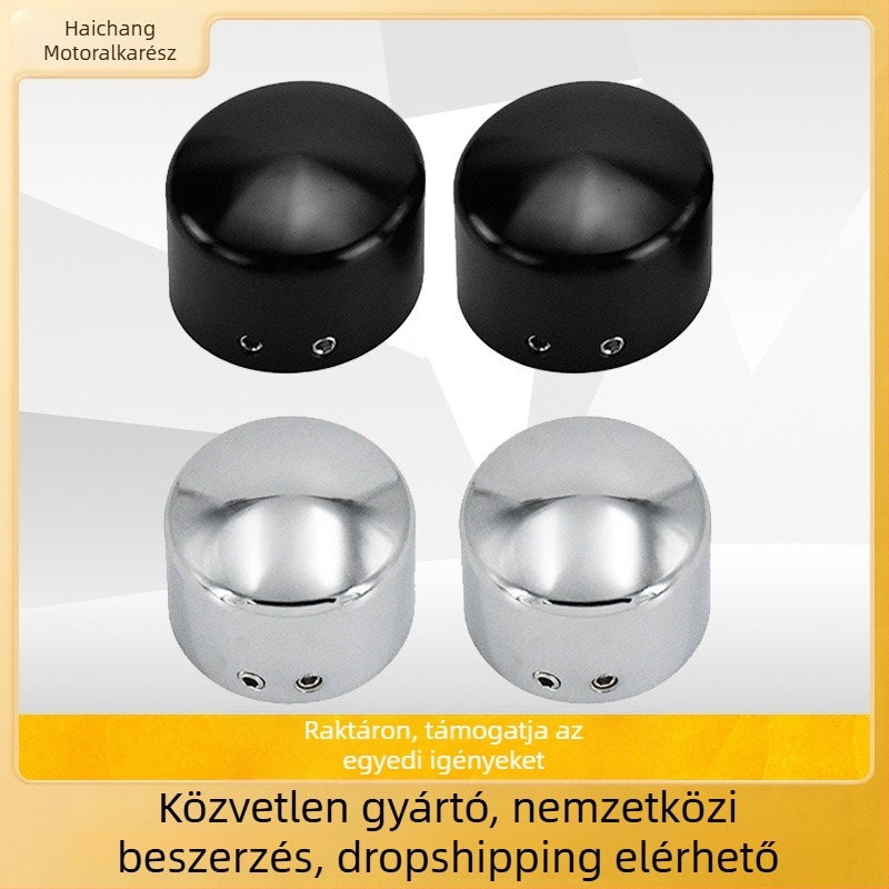 Harley első tengely dekoratív fedél CNC alumíniumból, csavaros sapkával, bizonyos Harley modellekhez