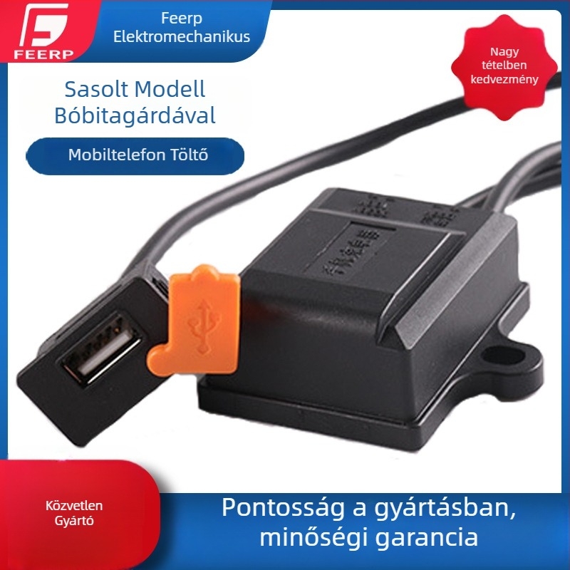 Feierpu FFY-004 USB töltő elektromos járművekhez és motorkerékpárokhoz - közvetlen töltés, 5V 1A, bemenet 36-100V