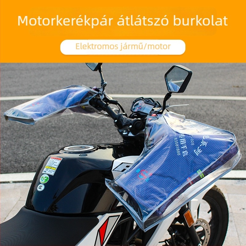 Motorkerékpár vízálló, szél- és hidegálló átlátszó kesztyűk — FH-140, Iron riding; motorkerékpárokhoz és elektromos járművekhez