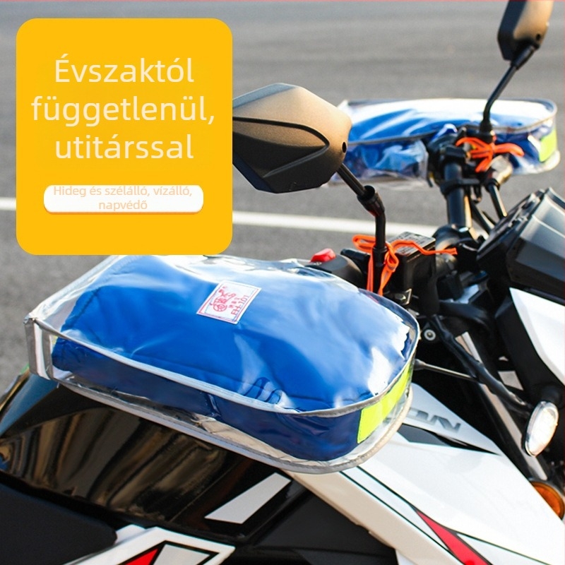 Motorkerékpár vízálló, szél- és hidegálló átlátszó kesztyűk — FH-140, Iron riding; motorkerékpárokhoz és elektromos járművekhez