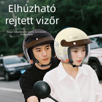 Gichi ABS motoros sisak, 3/4 stílus, visszahúzható lencsével, 3C Gb811-2022a tanúsítvány, elektromos motoros kerékpárhoz, városi közlekedésre