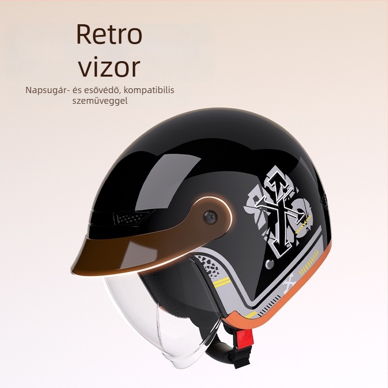 Gichi ABS motoros sisak, 3/4 stílus, visszahúzható lencsével, 3C Gb811-2022a tanúsítvány, elektromos motoros kerékpárhoz, városi közlekedésre