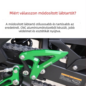 Elülső lábvédő Kawasaki Ninja 500-höz — díszítő oldalsó panel, égési sérülés elleni védelem