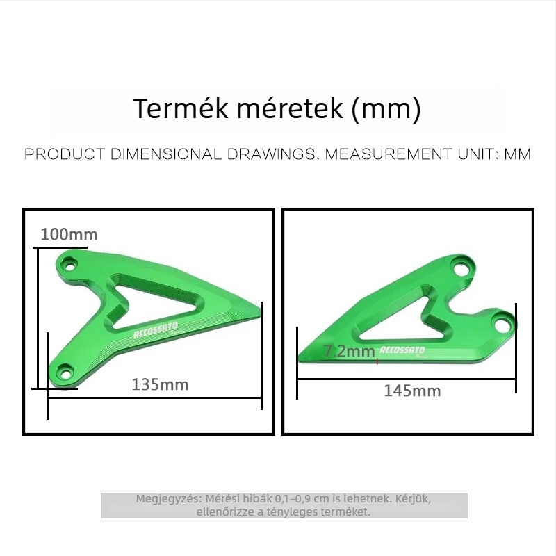 Elülső lábvédő Kawasaki Ninja 500-höz — díszítő oldalsó panel, égési sérülés elleni védelem