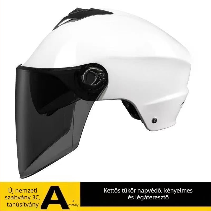 Kétlencsés elektromos jármű sisak, lélegző, uniszex, nyári napvédelem, egész éves biztonság