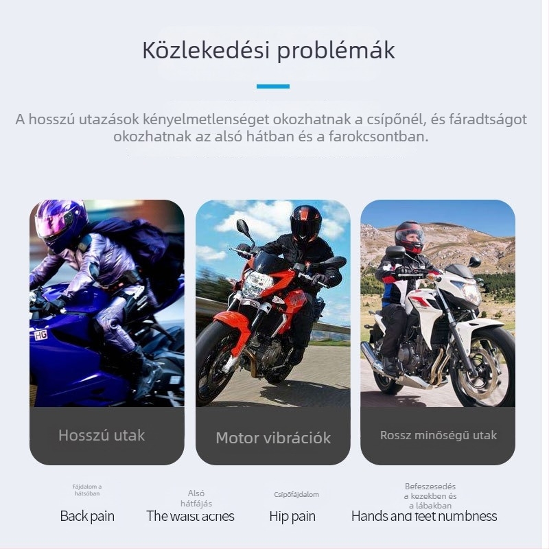 JFT tompító ülőpárna motorkerékpár hátsó üléséhez — testreszabható feldolgozás, lélegző, nyugtató, napvédelmi kialakítás
