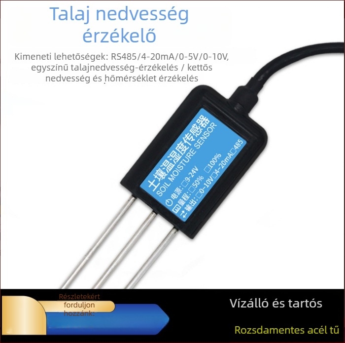 Talajnedvesség-szenzor — testreszabható modell, Zhengbo Intelligent Manufacturing, pontosság ±3%FS, talajnedvesség észlelése.