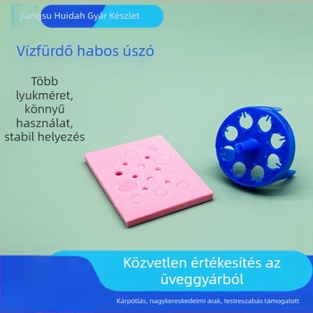 Laboratóriumi vízfürdő habos úszólemez – kerek vagy négyszögletes, 8/16/18/20 lyukok, műanyag/hab