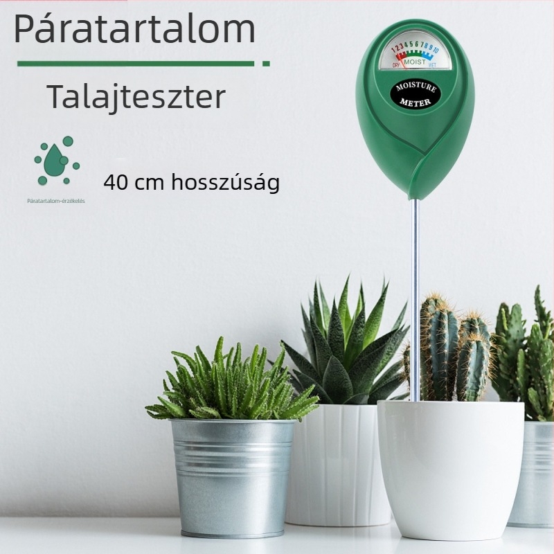 40 cm hosszú talajnedvesség-mérő, cserép- és kertészeti használatra
