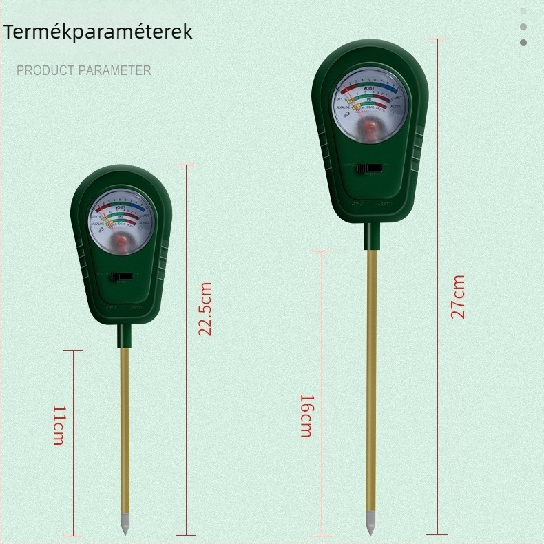 Talaj háromfunkciós termékenységmérő: pH, páratartalom és tápanyag-érzékelés