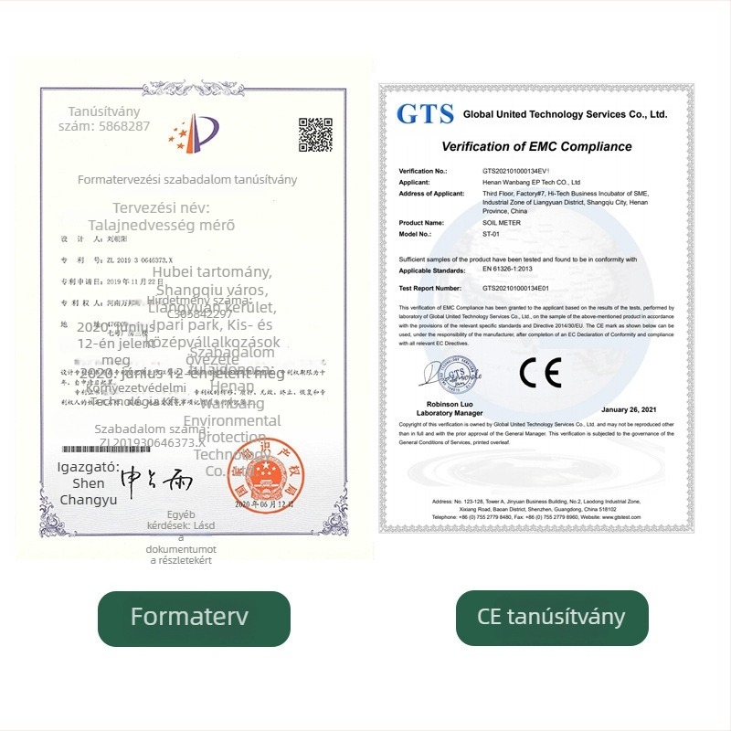 Talajtester 3-in-1: nedvességmérő és pH-mérő, modell ST-01, pontosság 0.1