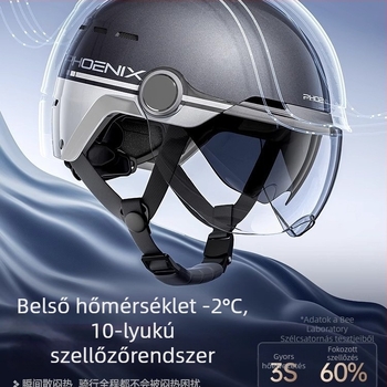 Phoenix ABS fél sisak elektromos járművekhez – nyár, 3C tanúsított, közlekedési használatra