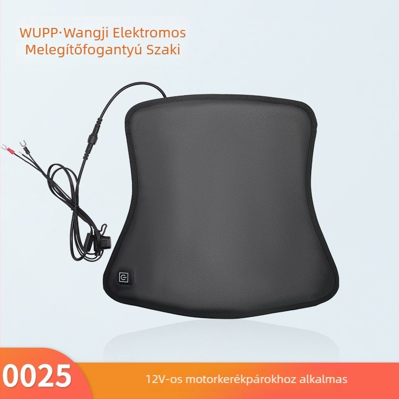 Motorkerékpárhoz való elektromos fűtő párna három fokozatú hőmérsékletszabályozással, vízálló, csúszásmentes, melegen tartó, 12V